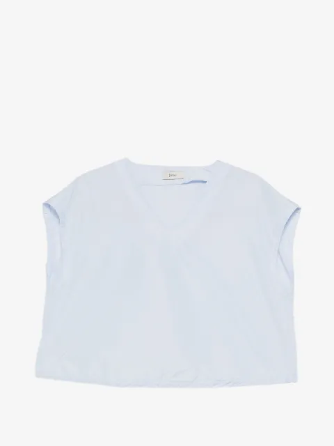 Herno drawstring-hem V-neck top