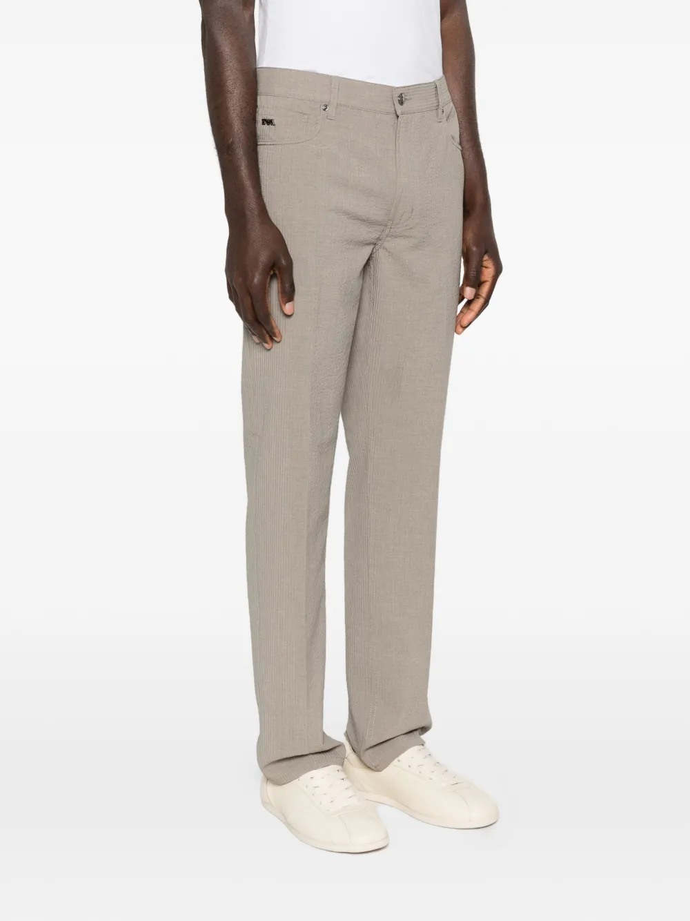 Emporio Armani Broek met logo Groen