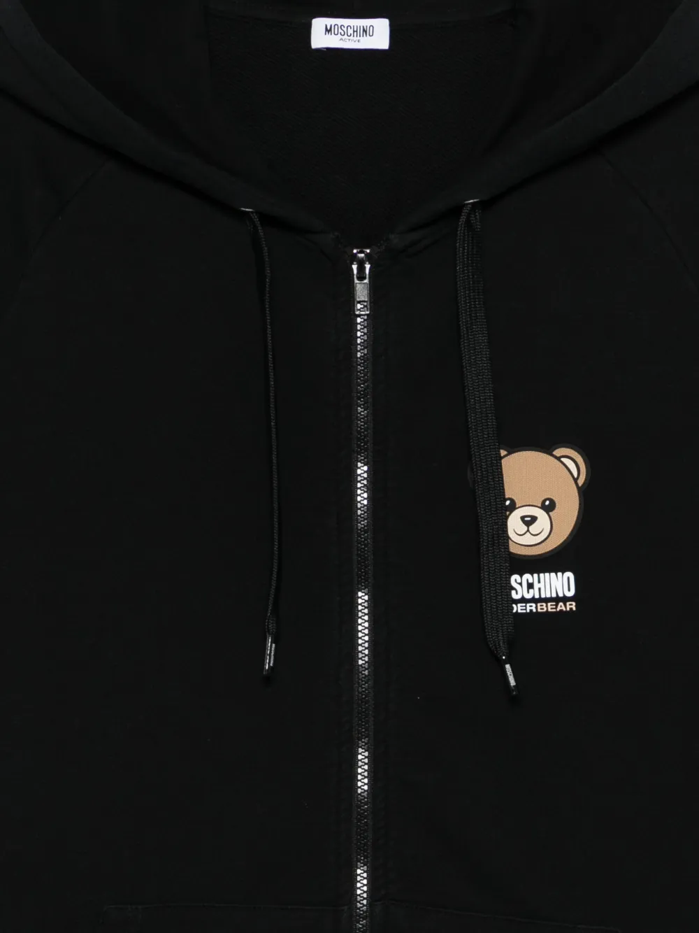 Moschino Hoodie met logodetail Zwart