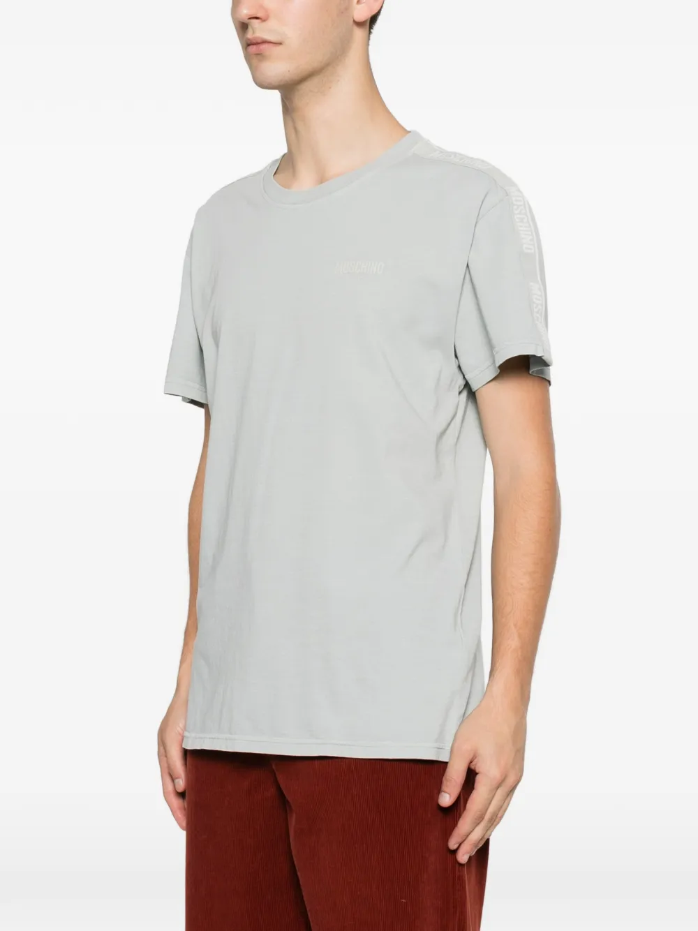 Moschino T-shirt met logodetail Blauw