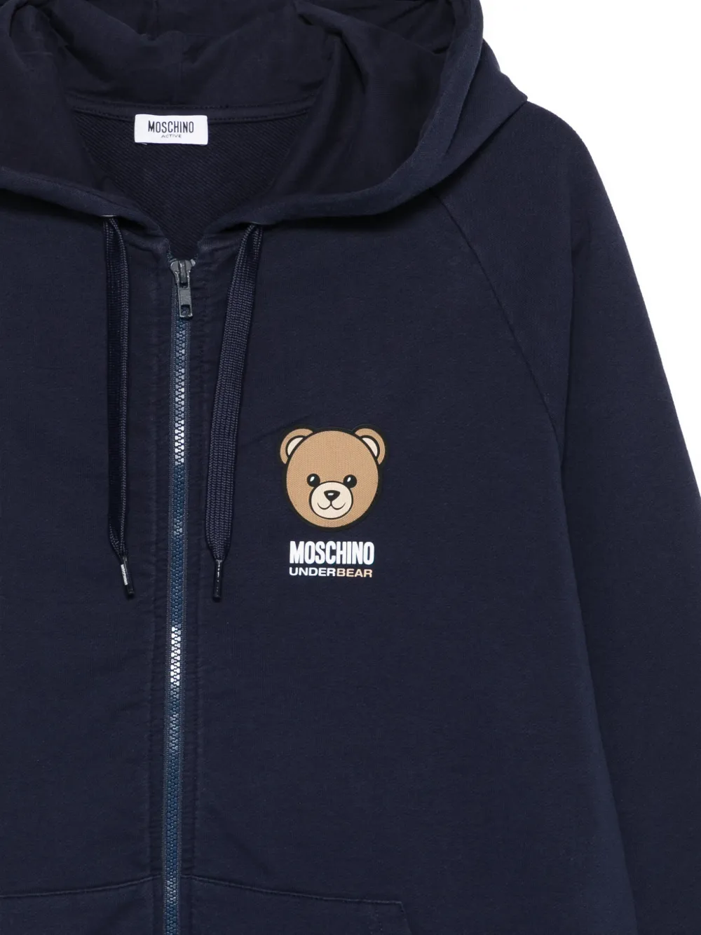 Moschino Hoodie met rits Blauw