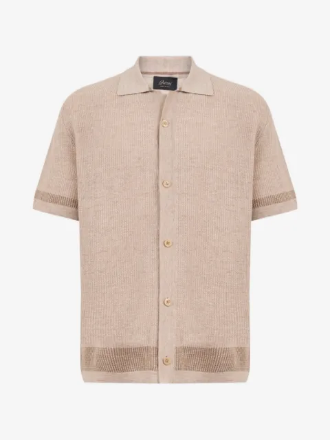 Brioni striped knitted shirt