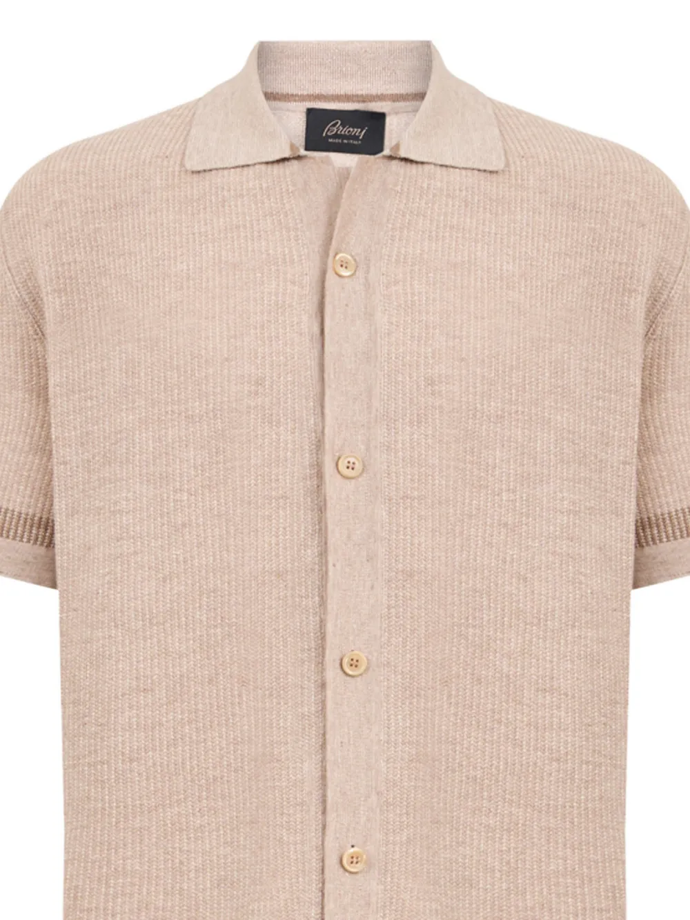 Brioni Gestreept overhemd Beige