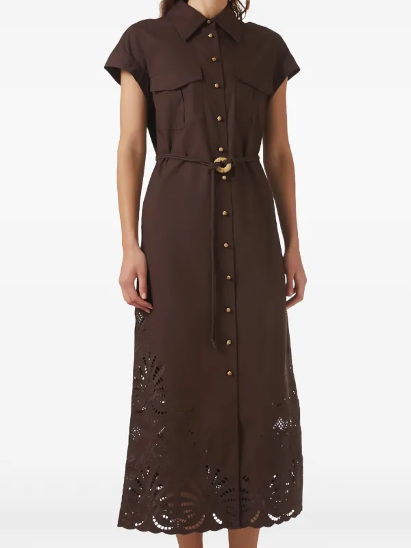 brown knit dress midi Petal and Pup Women's Nova Wrap Long Sleeve Day Gown Soft and stretchy ribbed cute homecoming dresses Size:7-8 Years