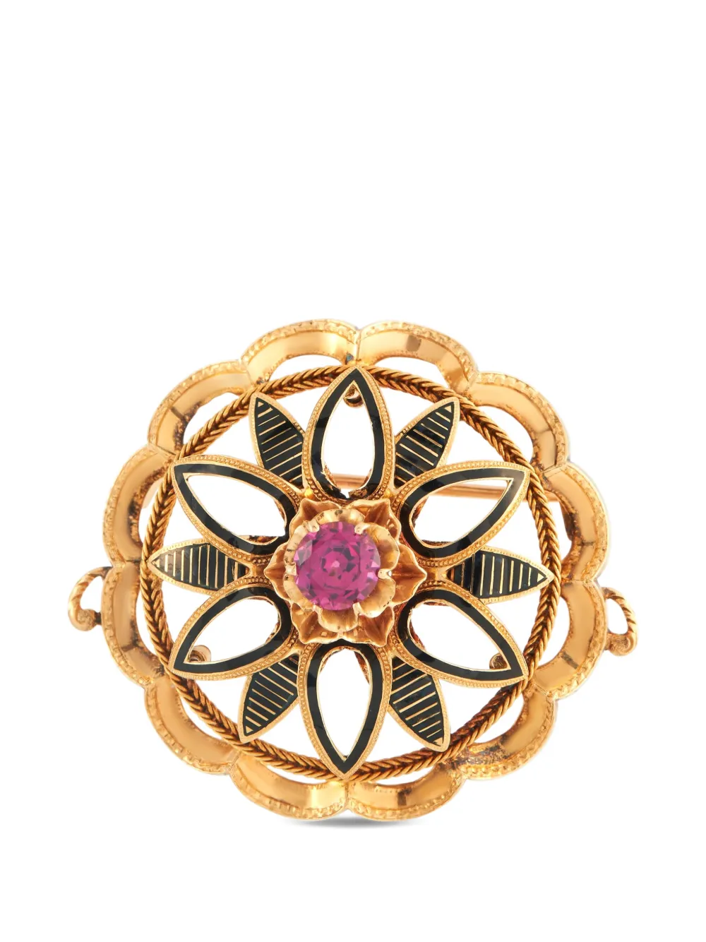 LB Exclusive French Wreath garnet brooch - Rosa