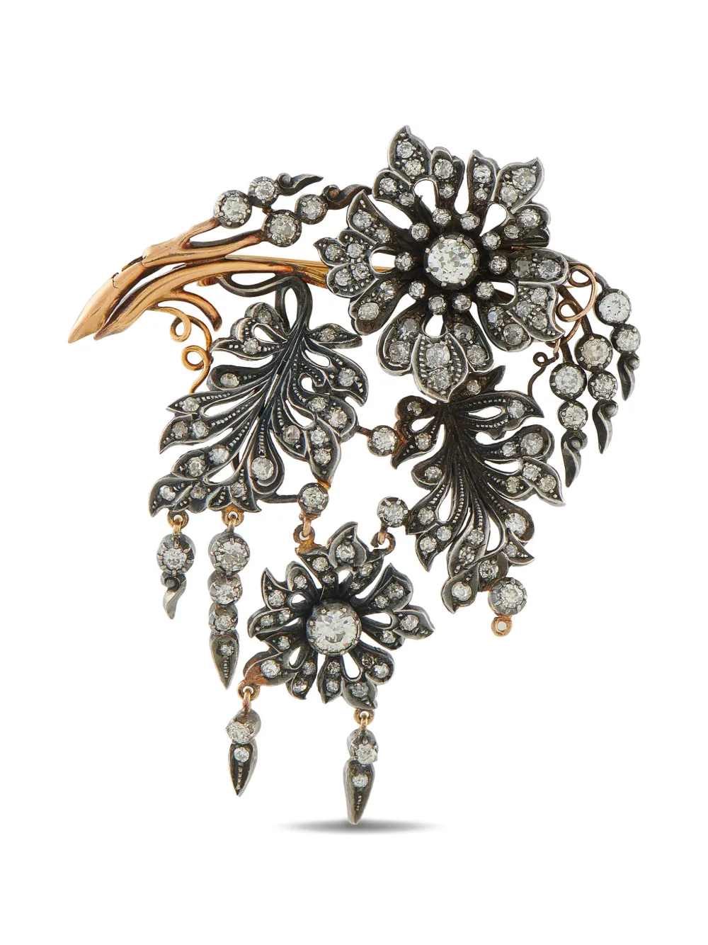 LB Exclusive floral diamond brooch - Rosa