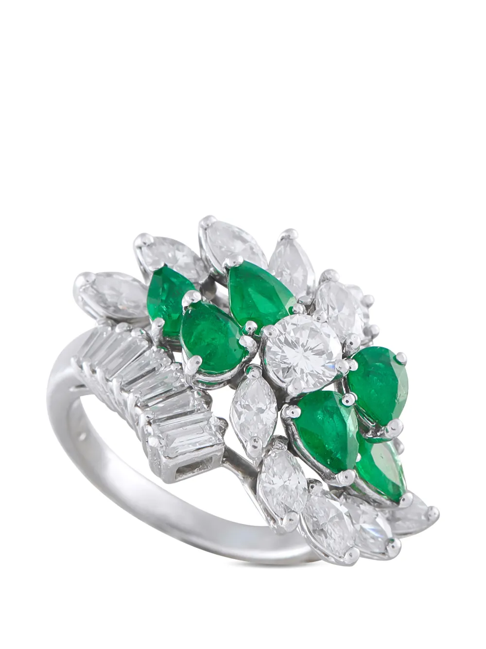 LB Exclusive diamond and emerald ring - Argento