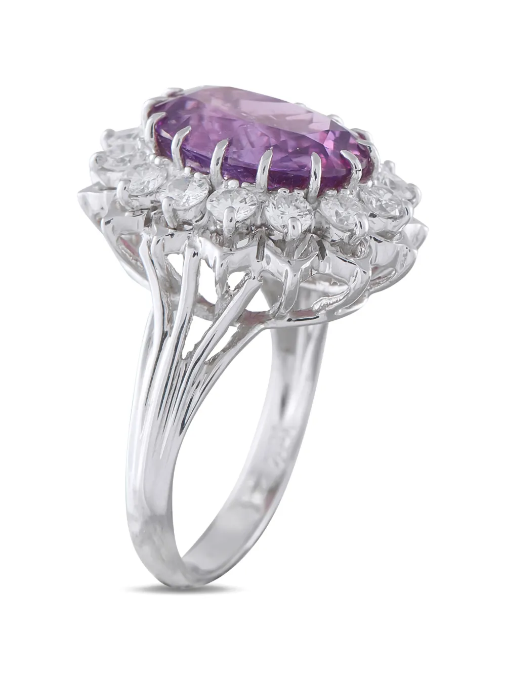 LB Exclusive diamond and purple sapphire ring - Silber