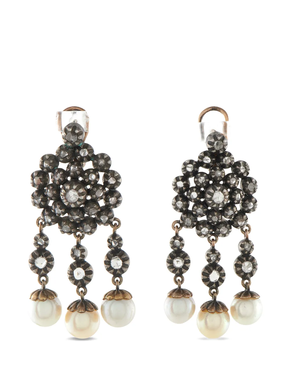 LB Exclusive diamond and pearl earrings - Rosa
