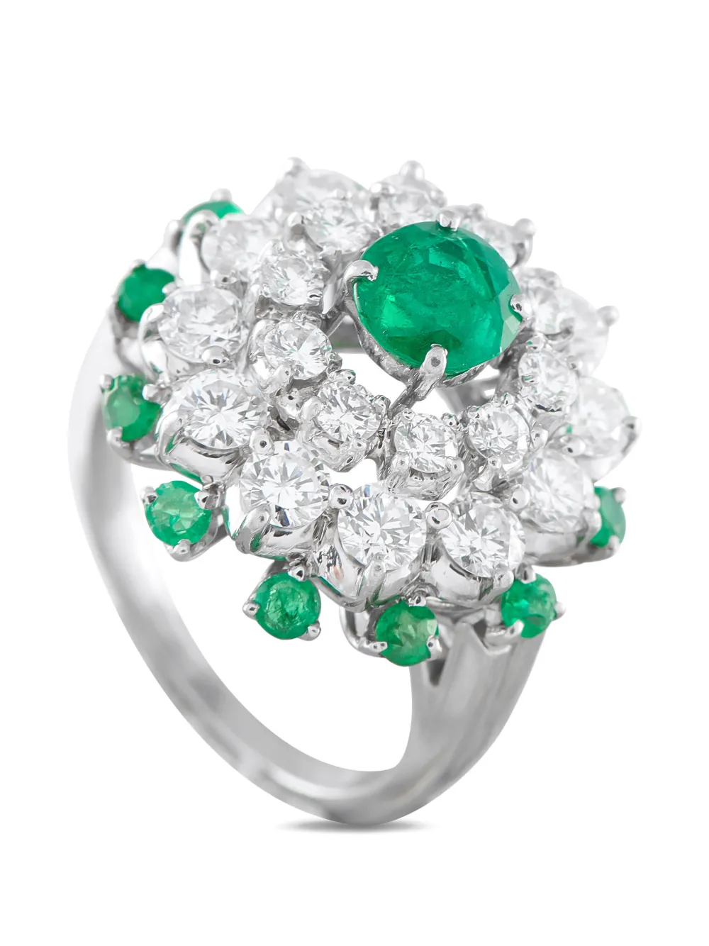 LB Exclusive diamond and emerald ring - Argento