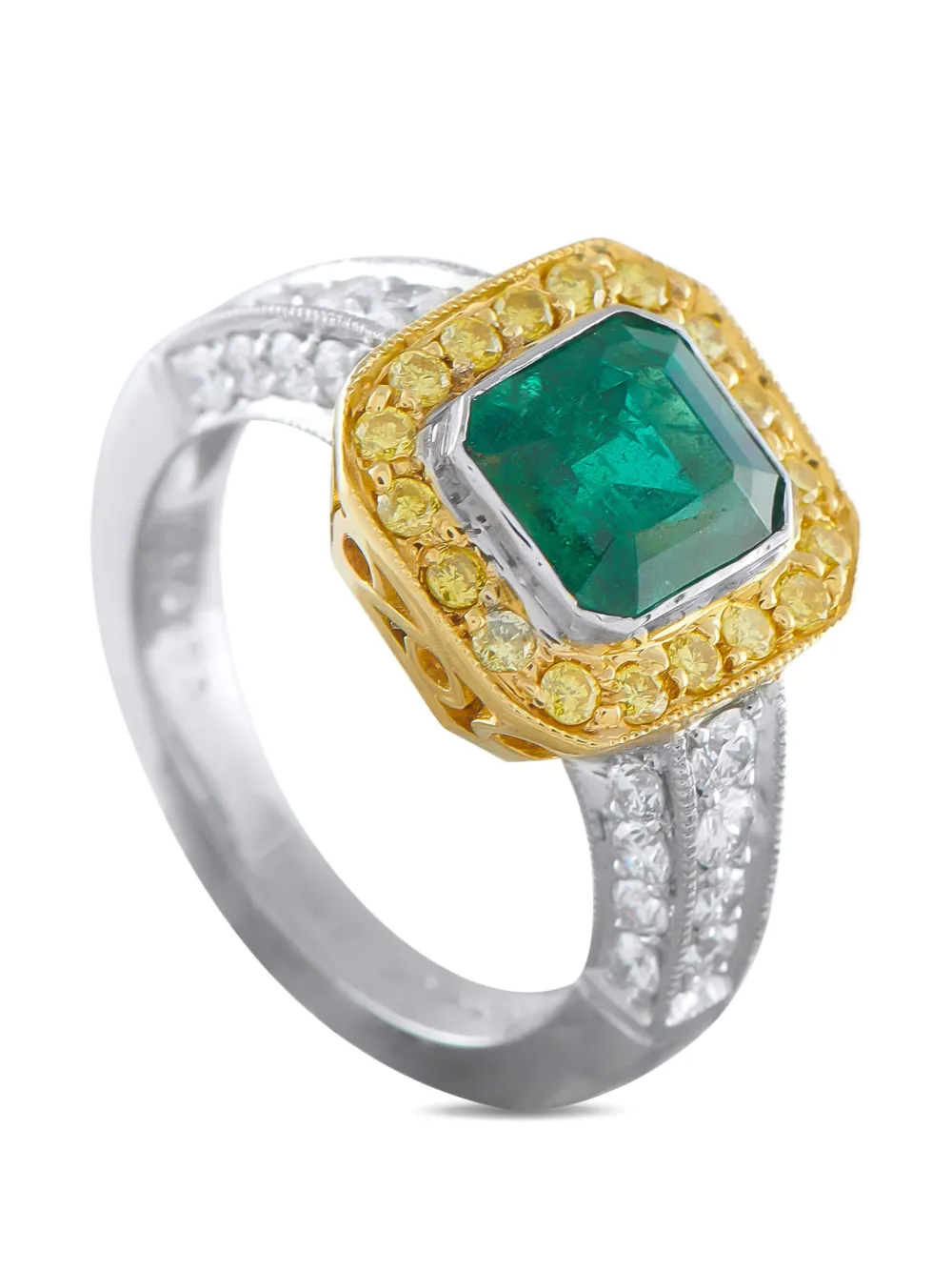 LB Exclusive diamond and emerald ring - Argento