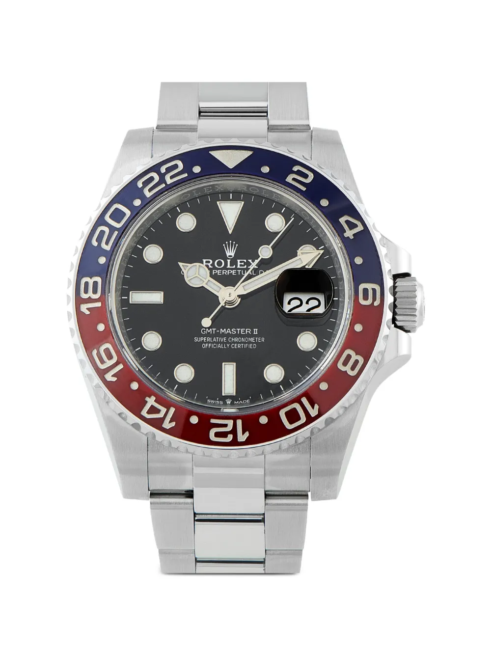 Rolex GMT-Master II Pepsi Steel Oyster 40mm watch - Nero