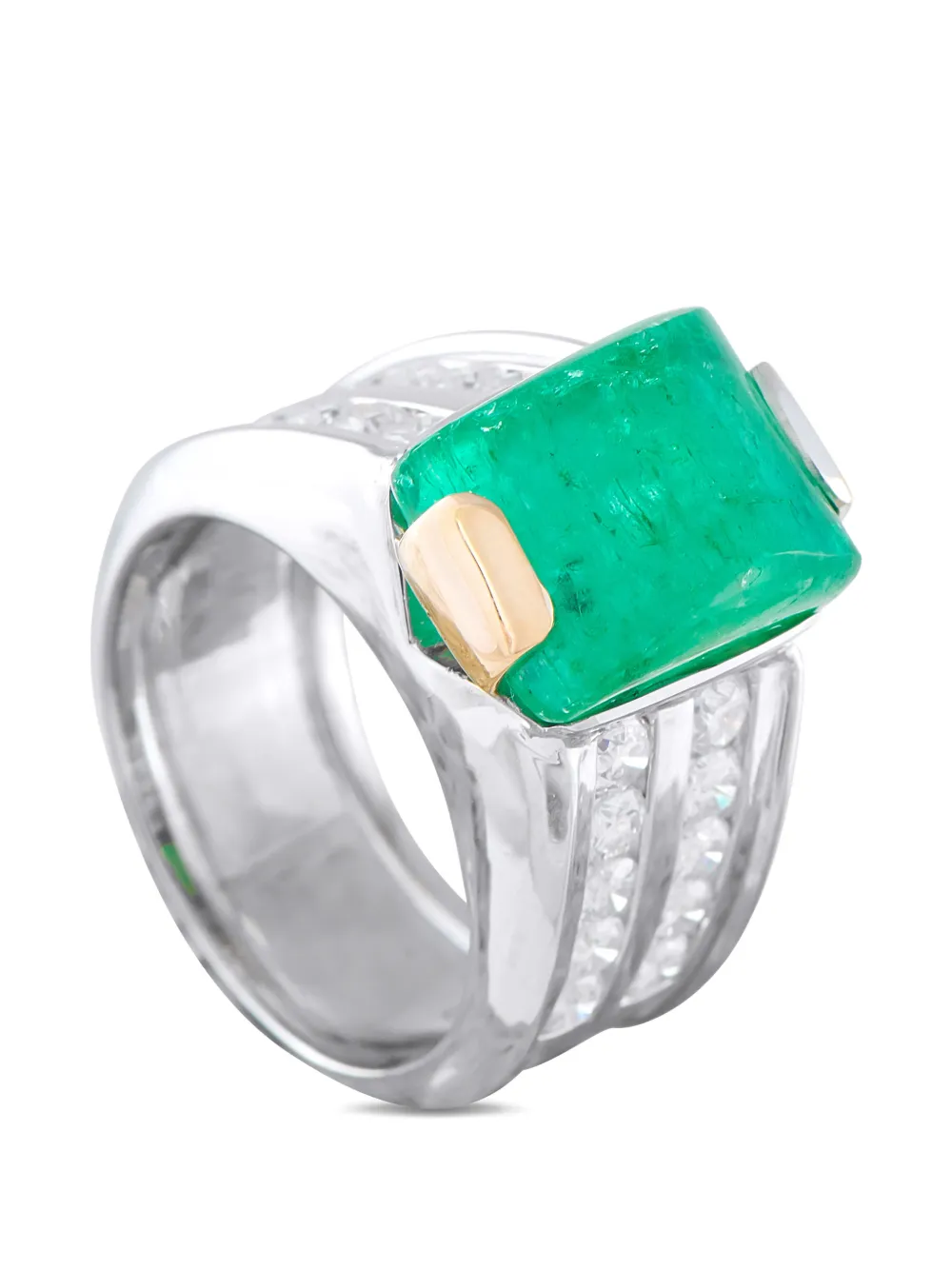 LB Exclusive emerald and diamond ring - Silber