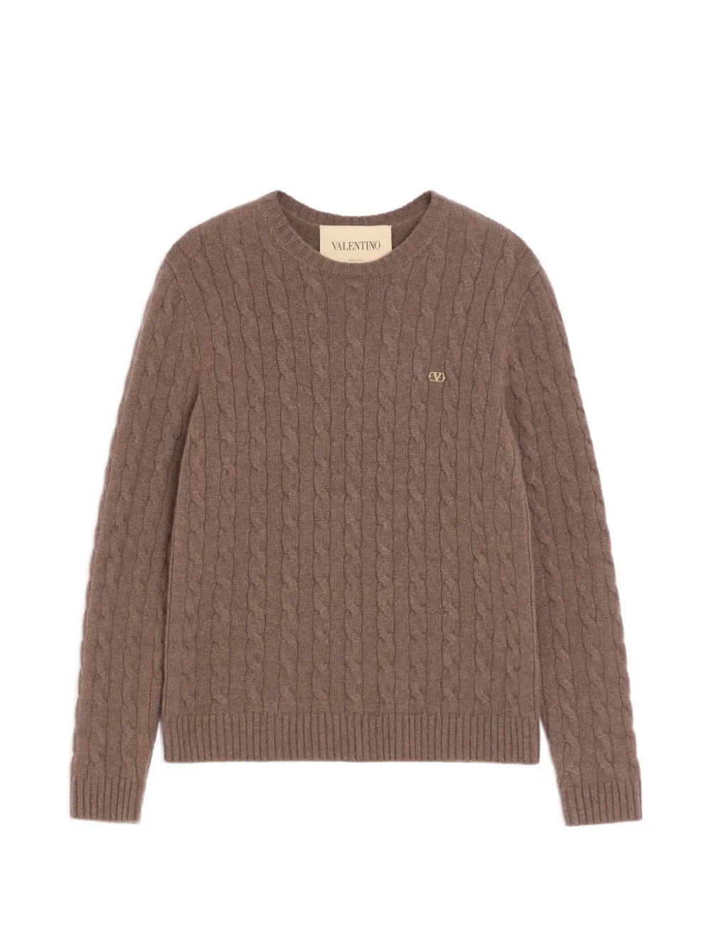 Valentino Garavani Pullover aus Kaschmir mit VLogo - Braun