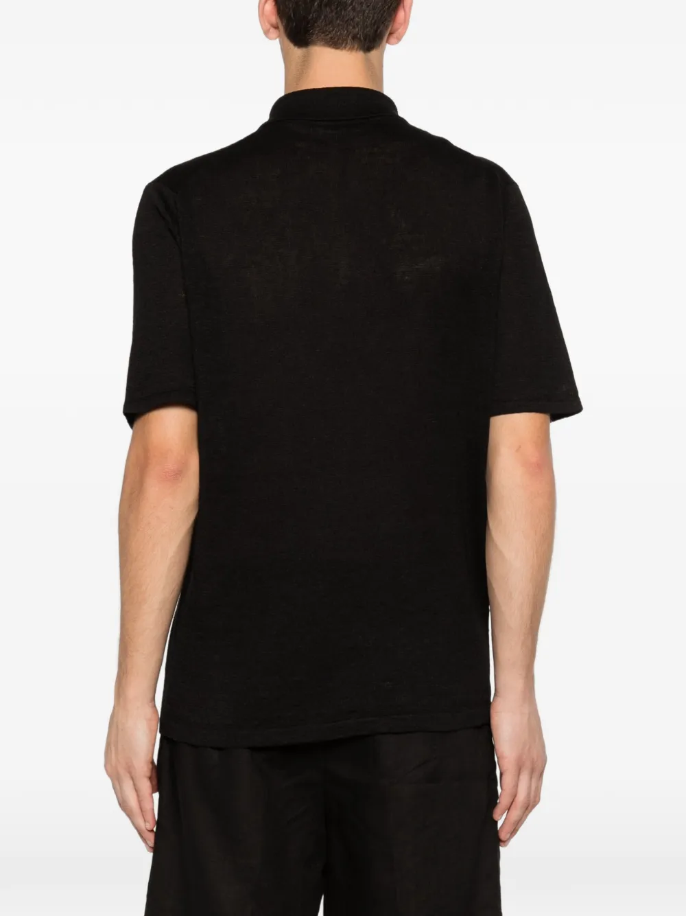 Roberto Collina Poloshirt met knoopsluiting Zwart