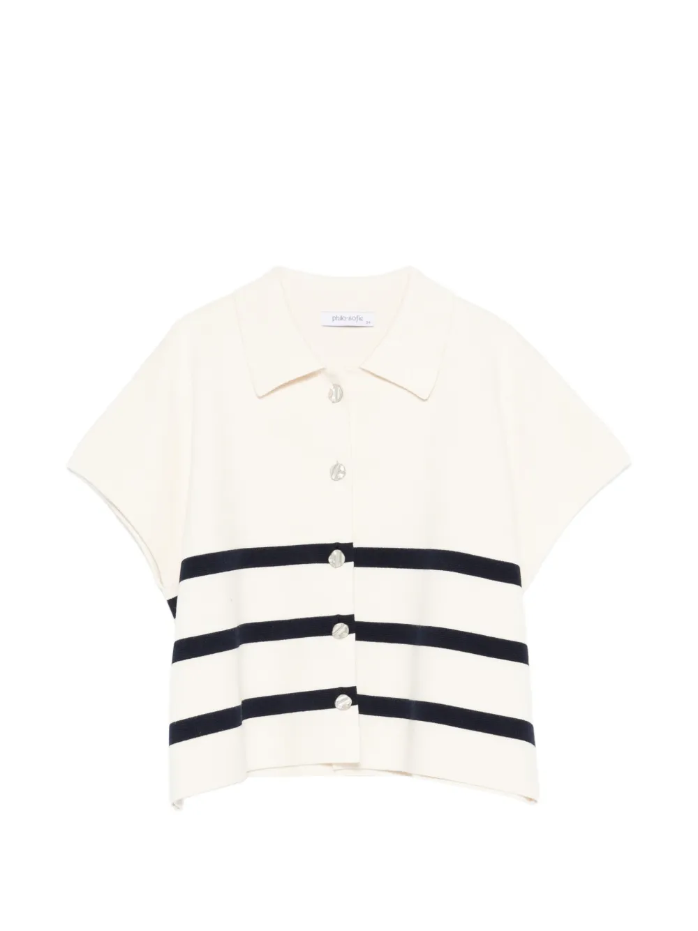 Philo-Sofie striped button cardigan - Toni neutri