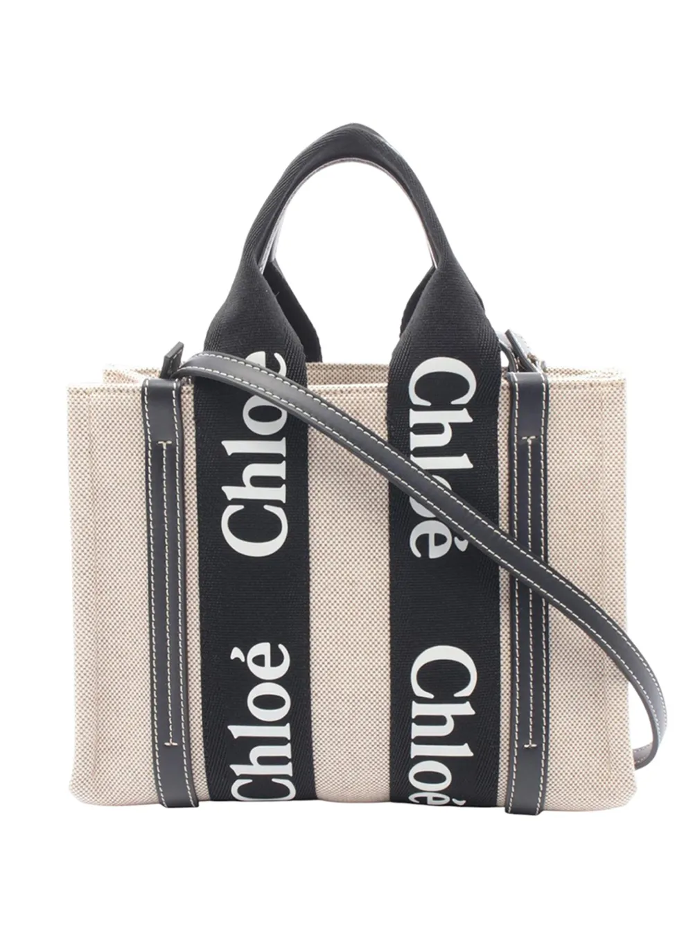 Chloé Pre-Owned 2010-2026 Small Canvas Woody satchel - Marrone
