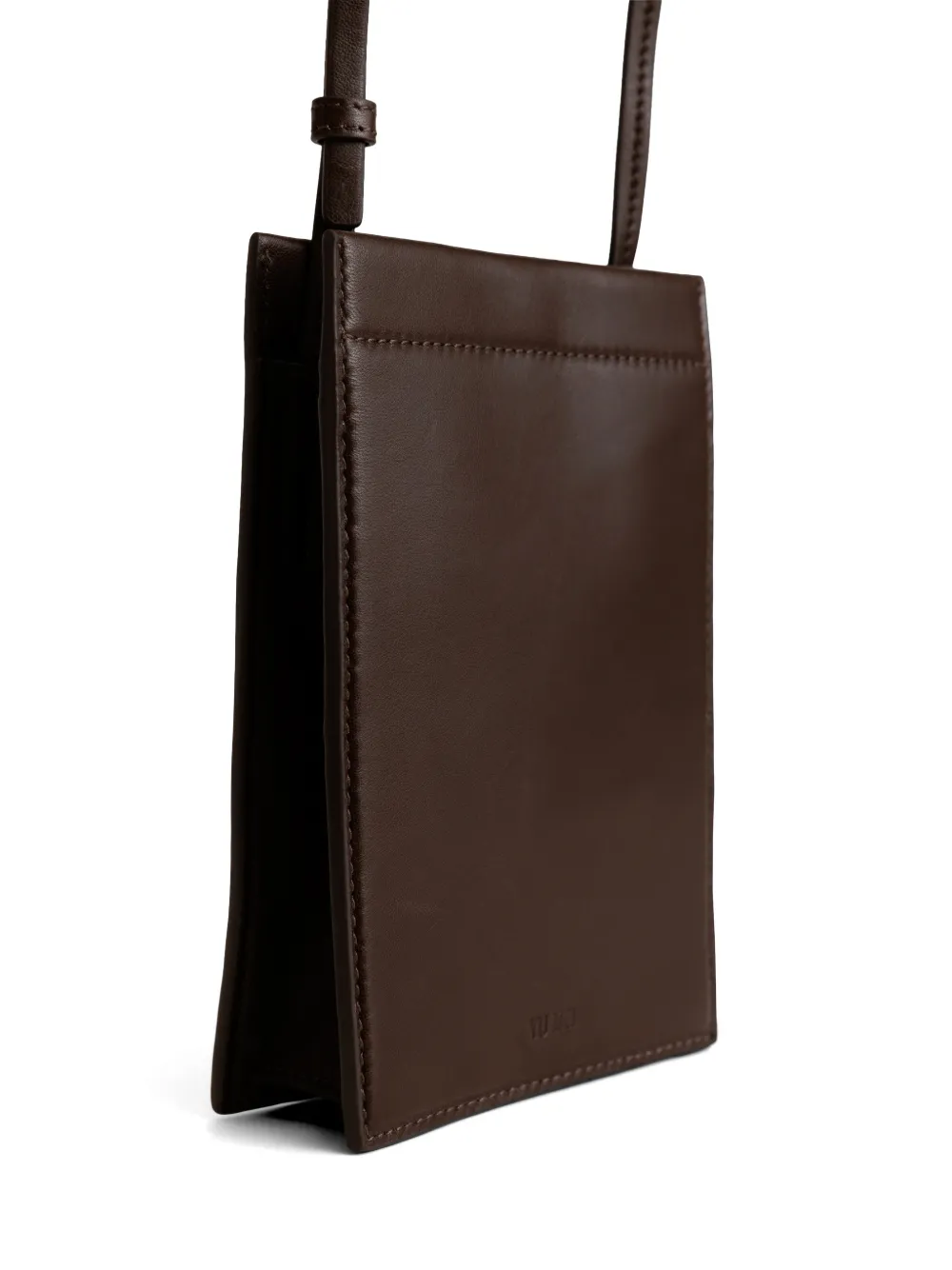 Yu Mei Georgie leren crossbodytas Bruin