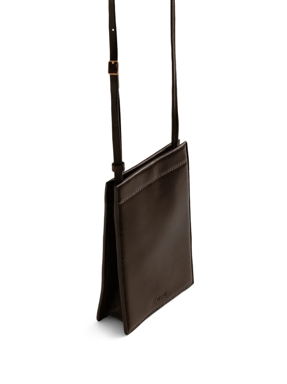 Yu Mei Georgie leren crossbodytas Bruin