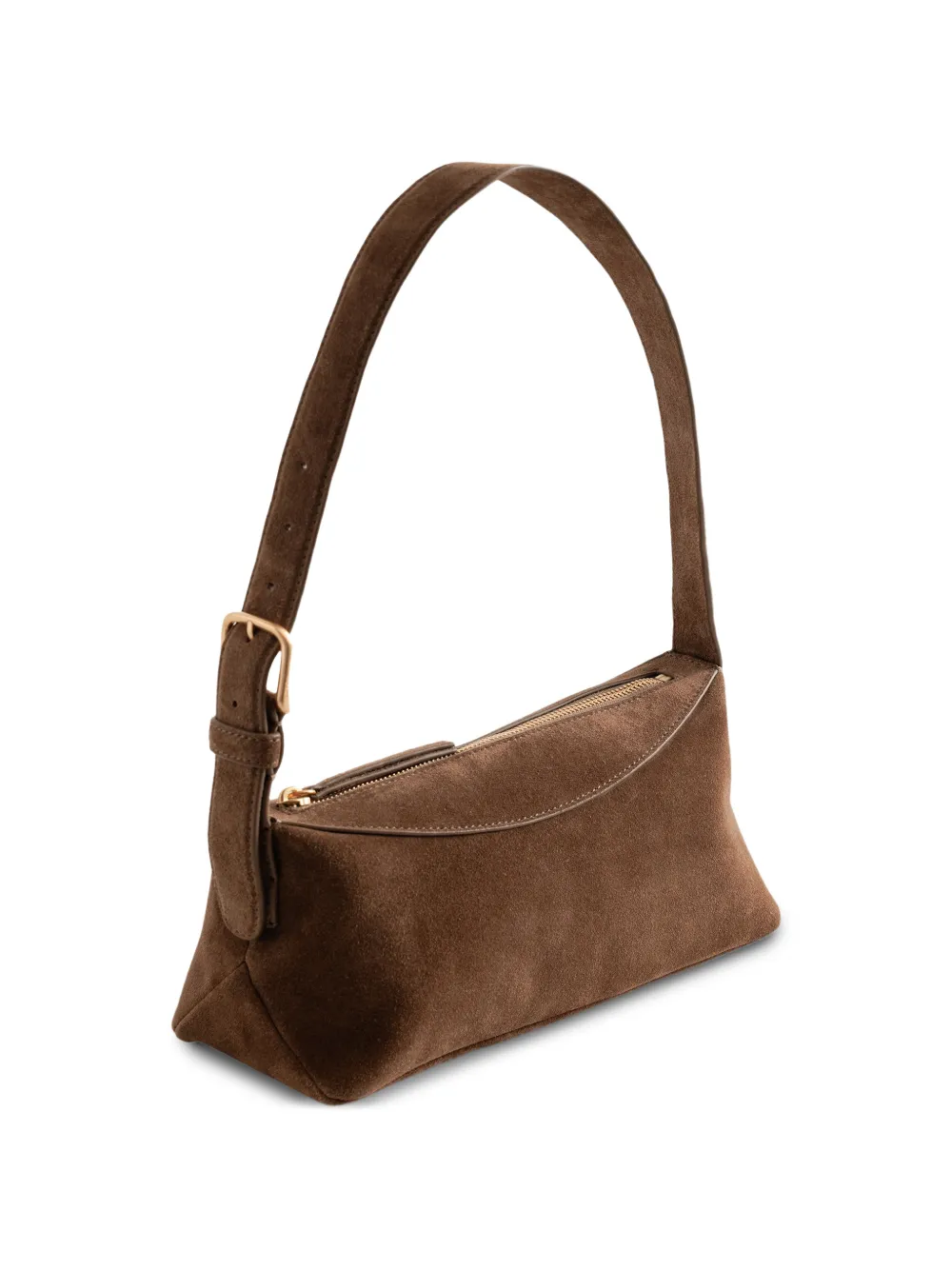  Yu Mei Bobby Suede Shoulder Bag - Brown 