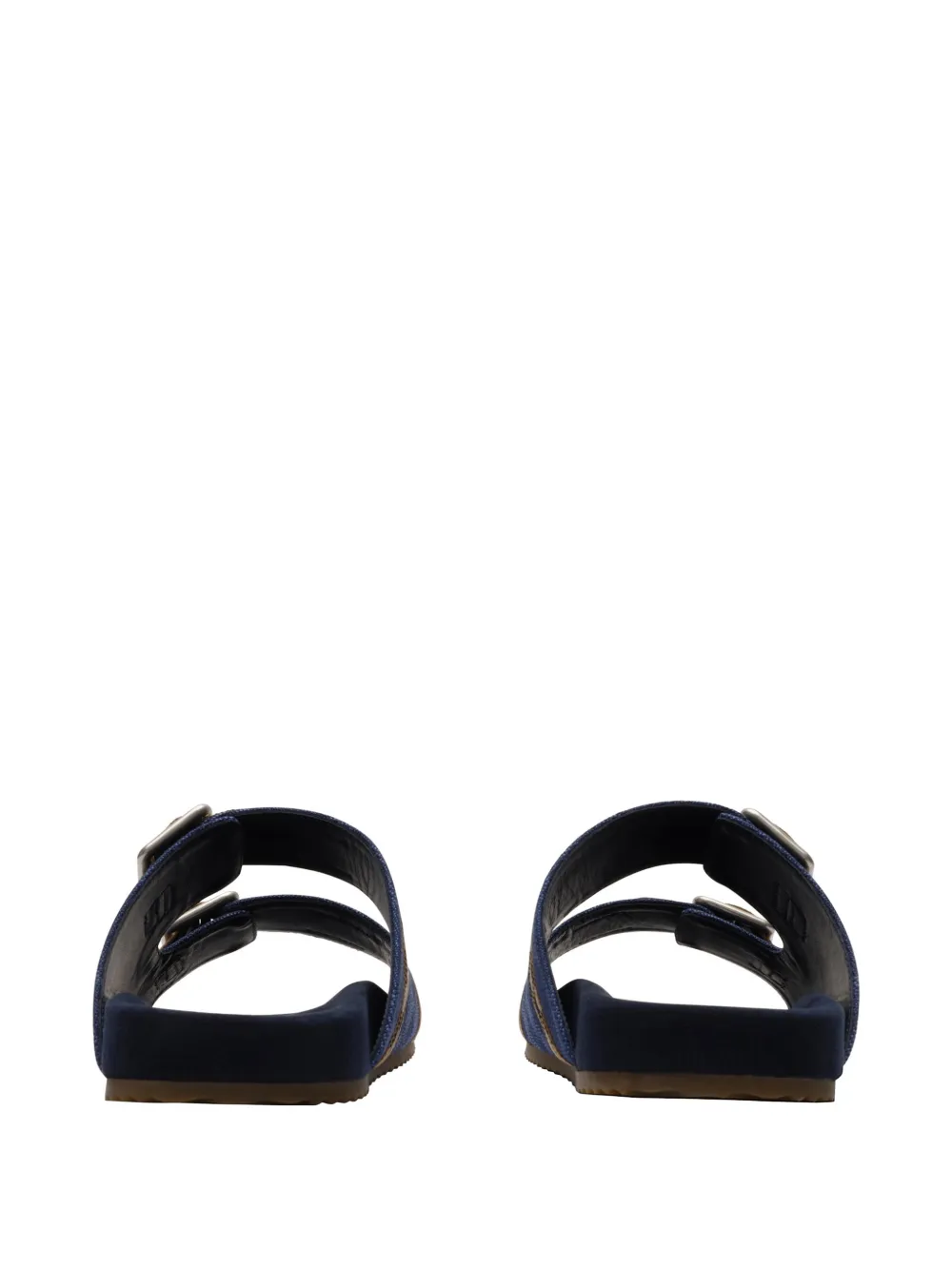 Burberry Urchin denim geruite sandalen Blauw