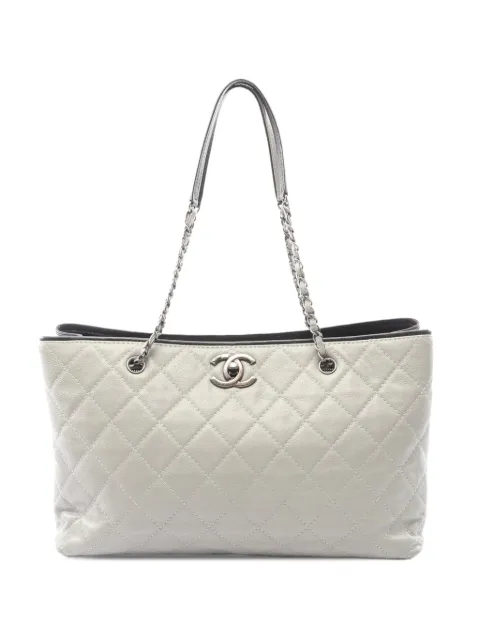 CHANEL Pre-Owned 2014-2015 Quilted Caviar Shopping tote bag