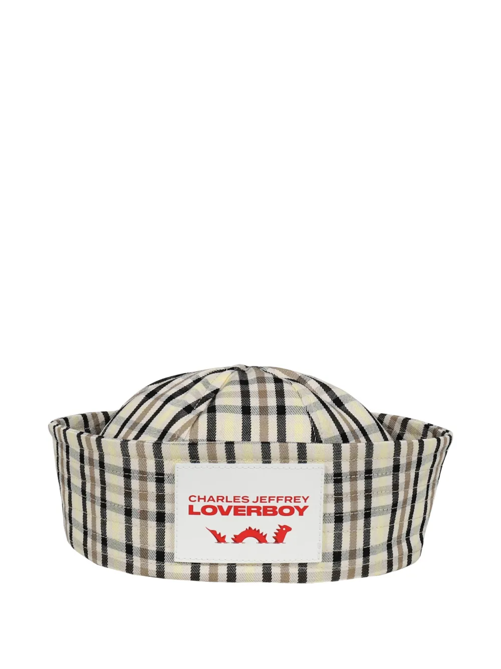 Charles Jeffrey Loverboy checked hat - Neutrals