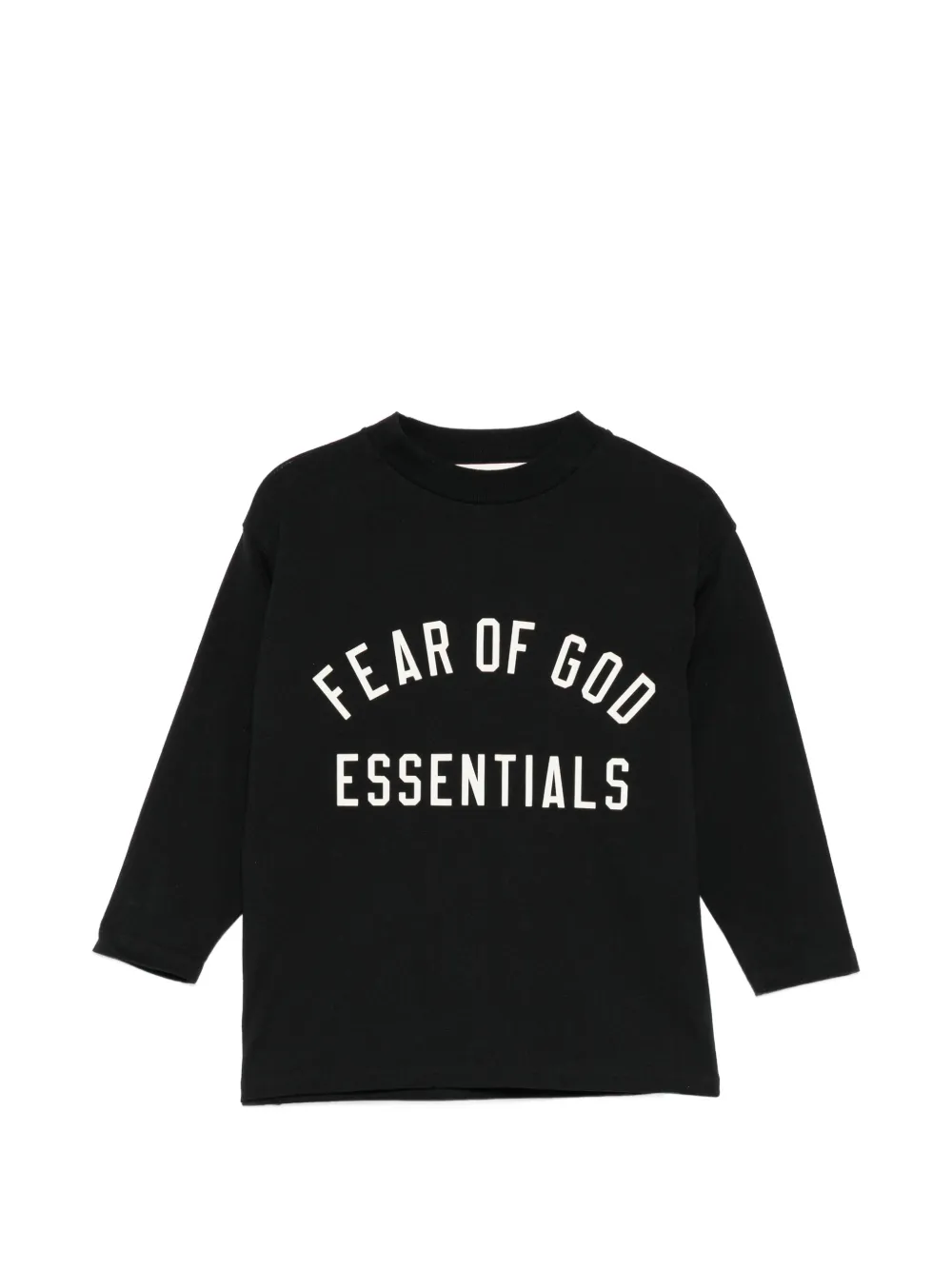 Essentials Kids' Logo-print Long-sleeve T-shirt In Black