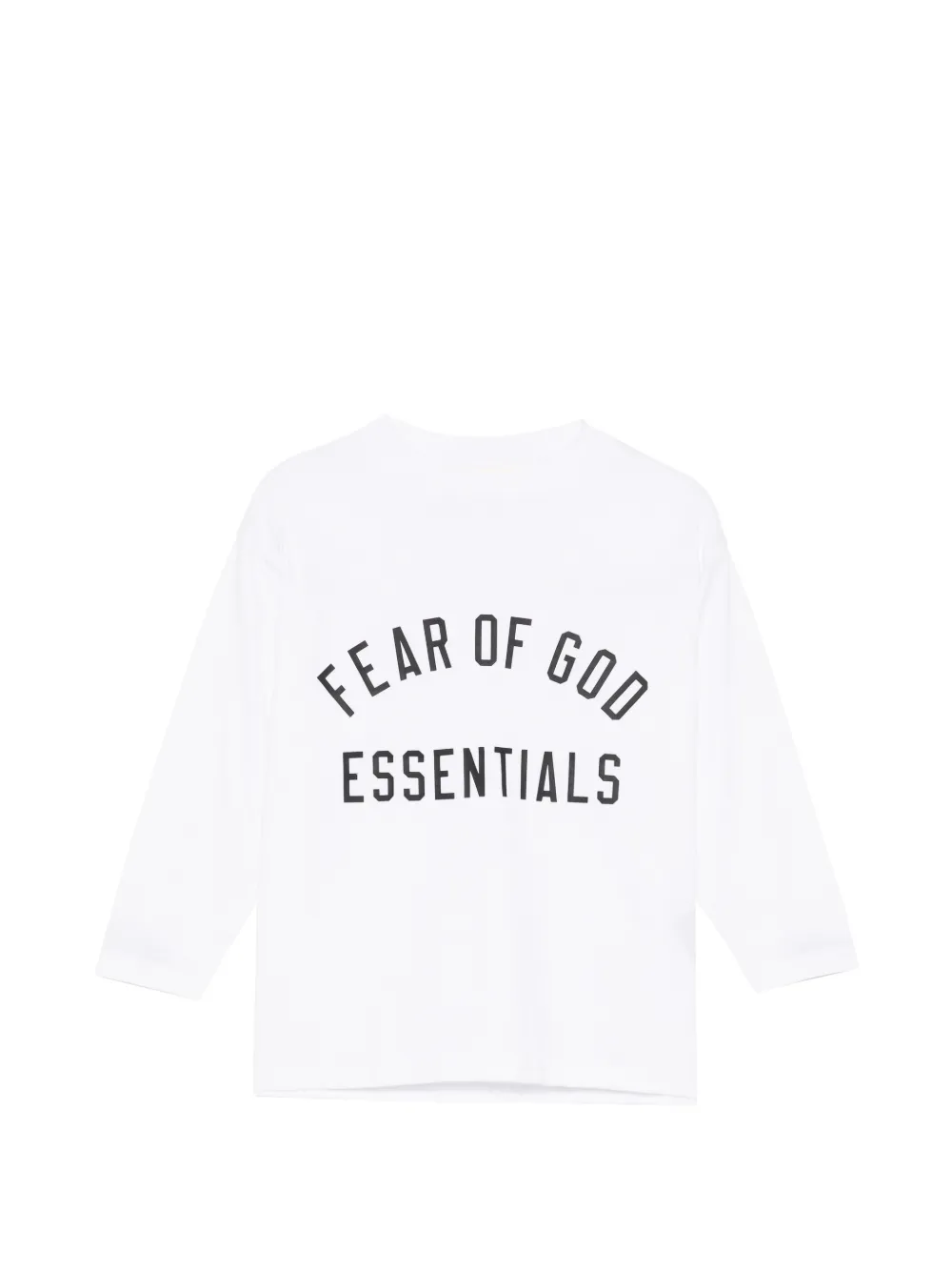 Essentials Kids' Logo-print Long-sleeve T-shirt In White