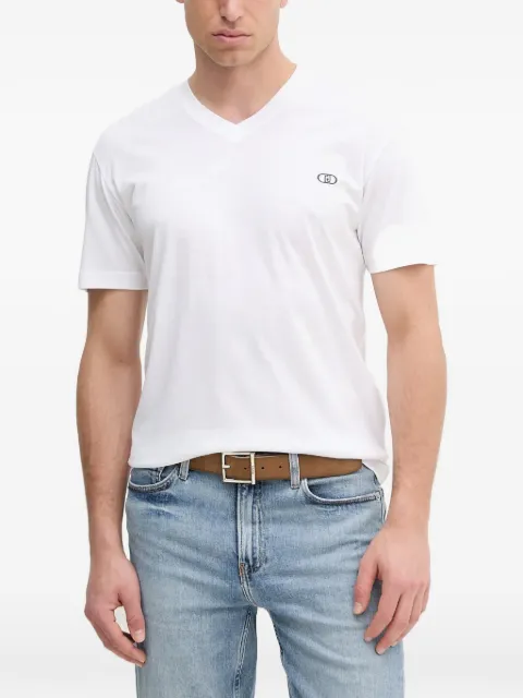 LIU JO t-shirt à col v et logo