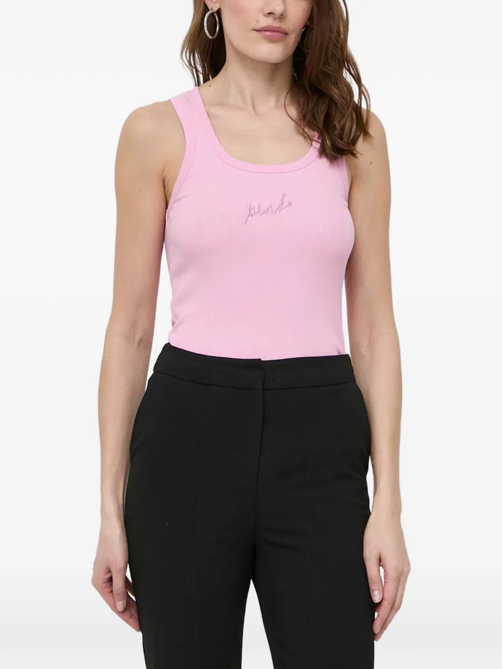 PINKO haut à logo brodé - Rose PINKO haut à logo brodé - Rose