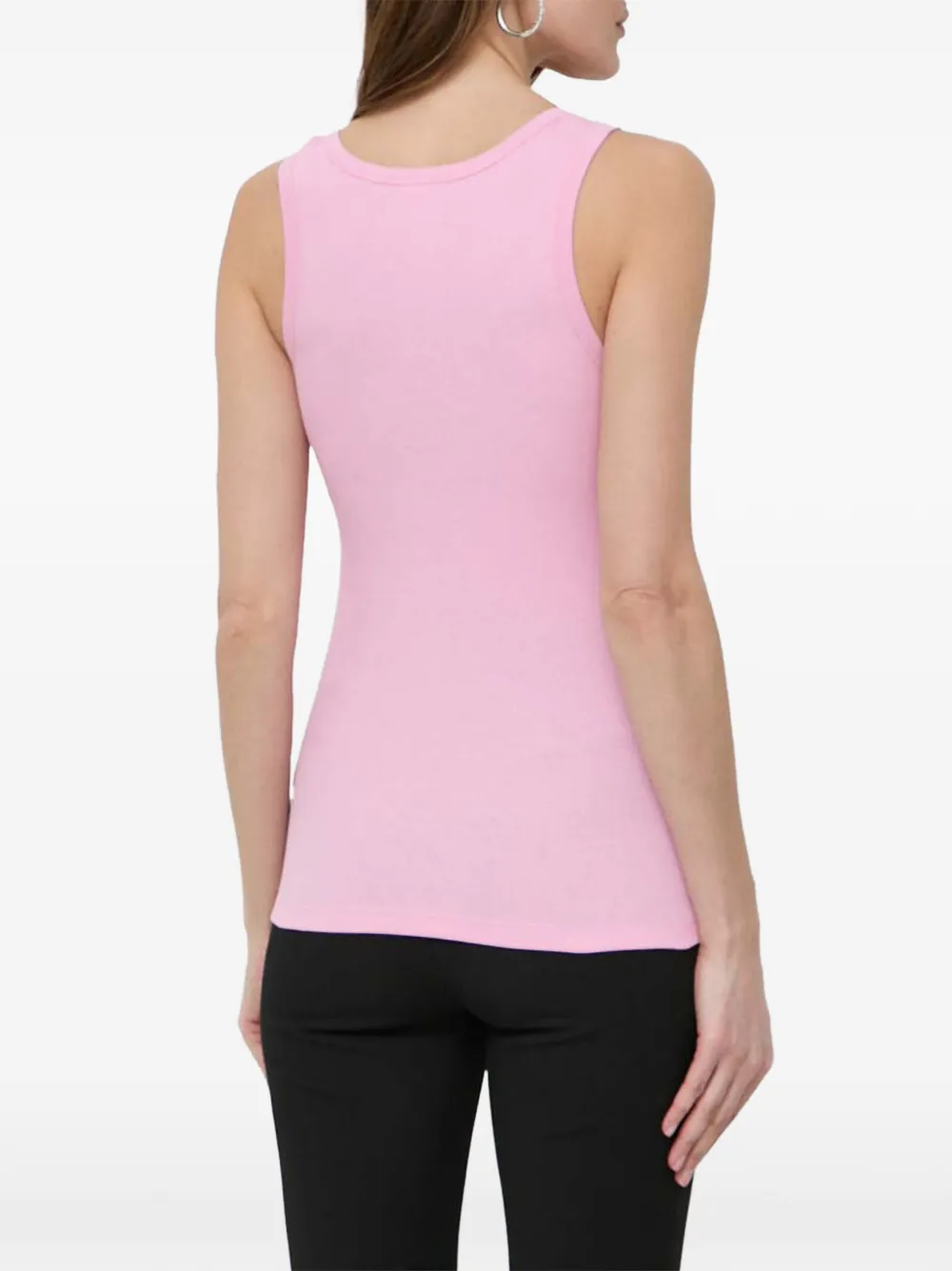 PINKO Top met geborduurd logo Roze