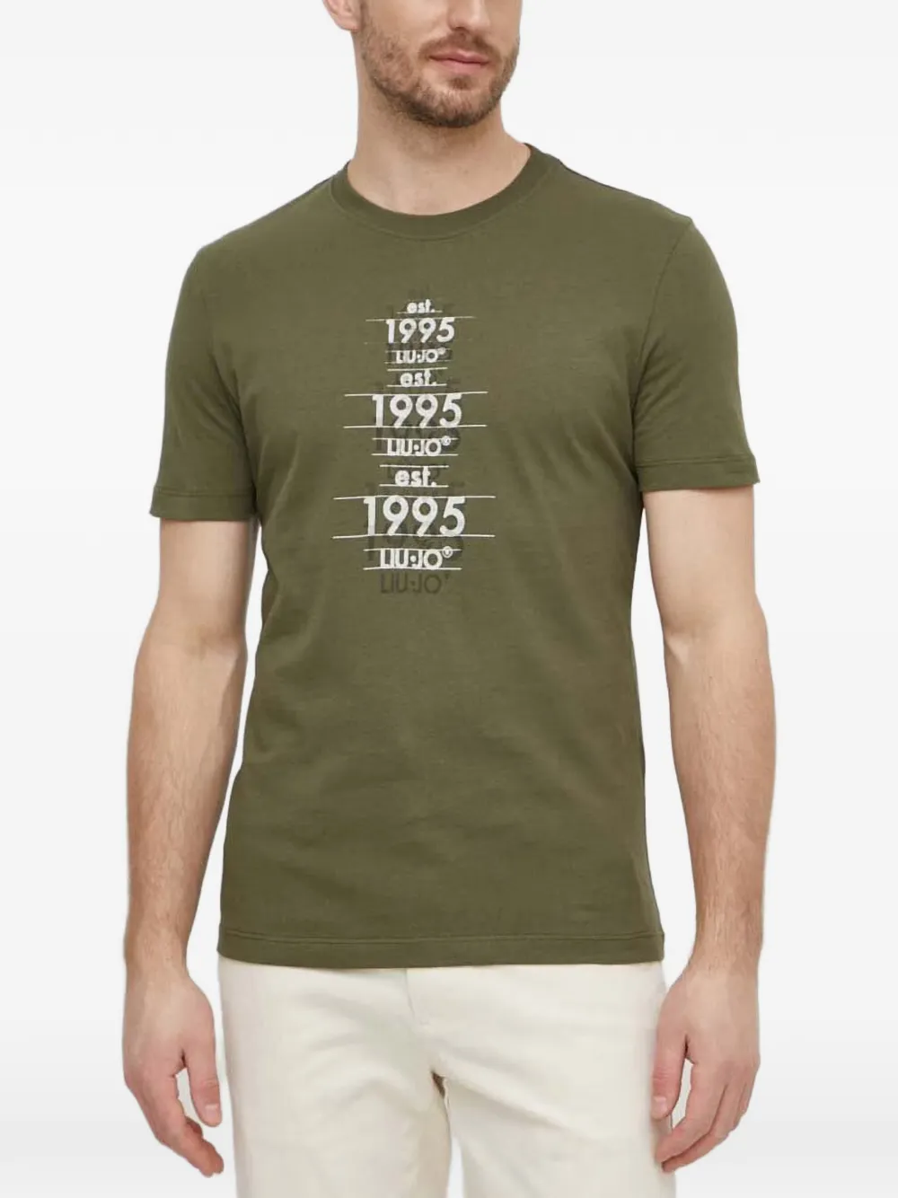 LIU JO logo-print T-shirt - Verde