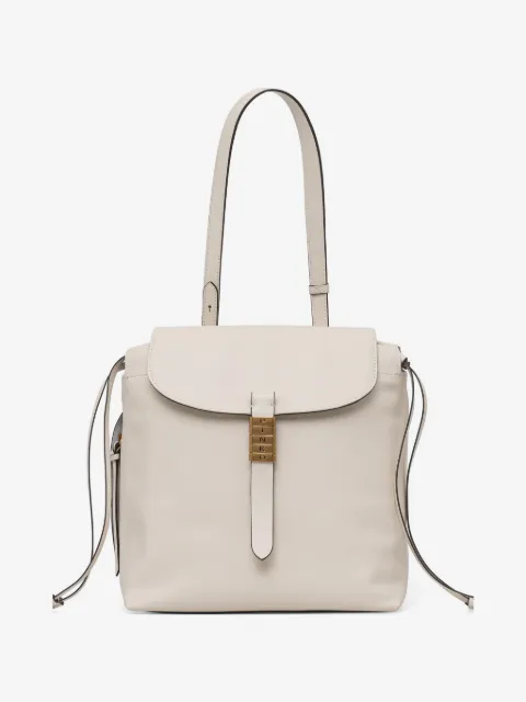 PINKO medium saddle backpack in leather with logo rings
