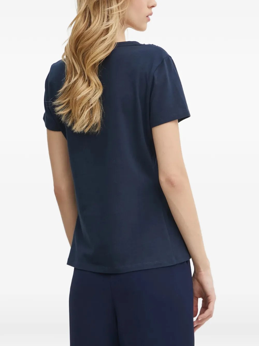 LIU JO T-shirt verfraaid met pailletten en ronde hals Blauw