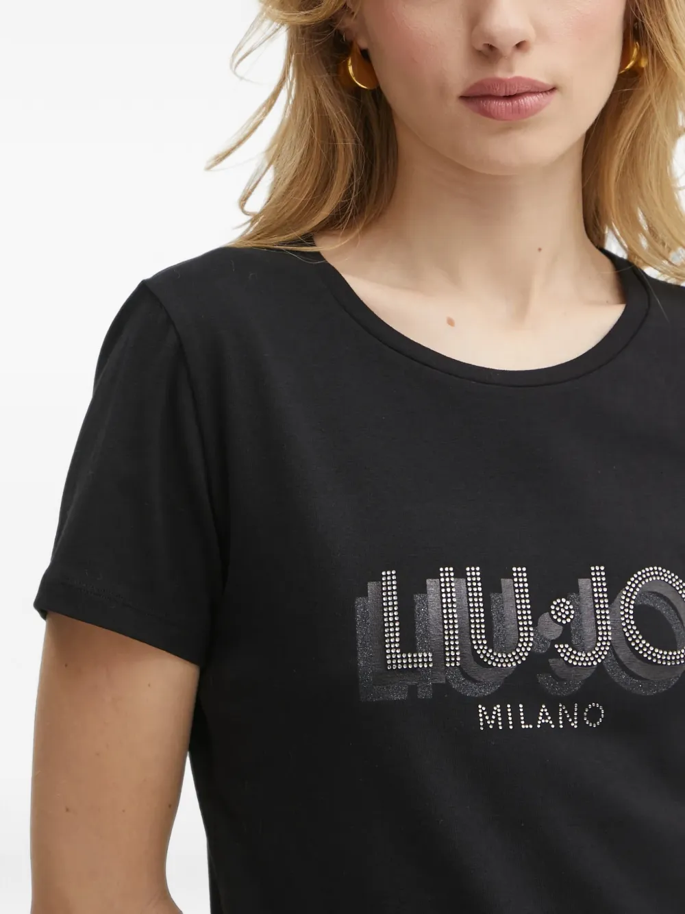 LIU JO logo-print T-shirt Zwart