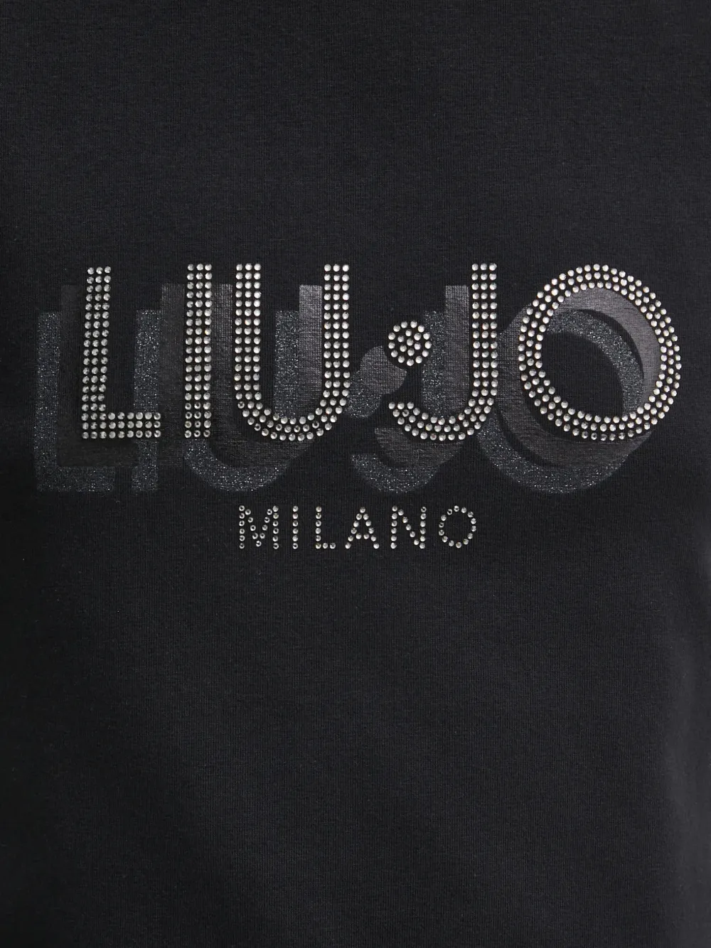 LIU JO logo-print T-shirt Zwart