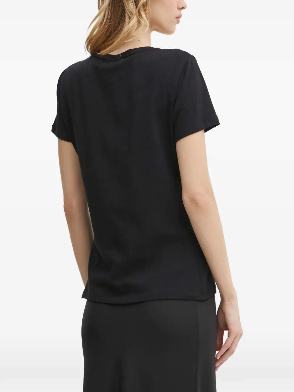 LIU JO logo-print T-shirt Zwart