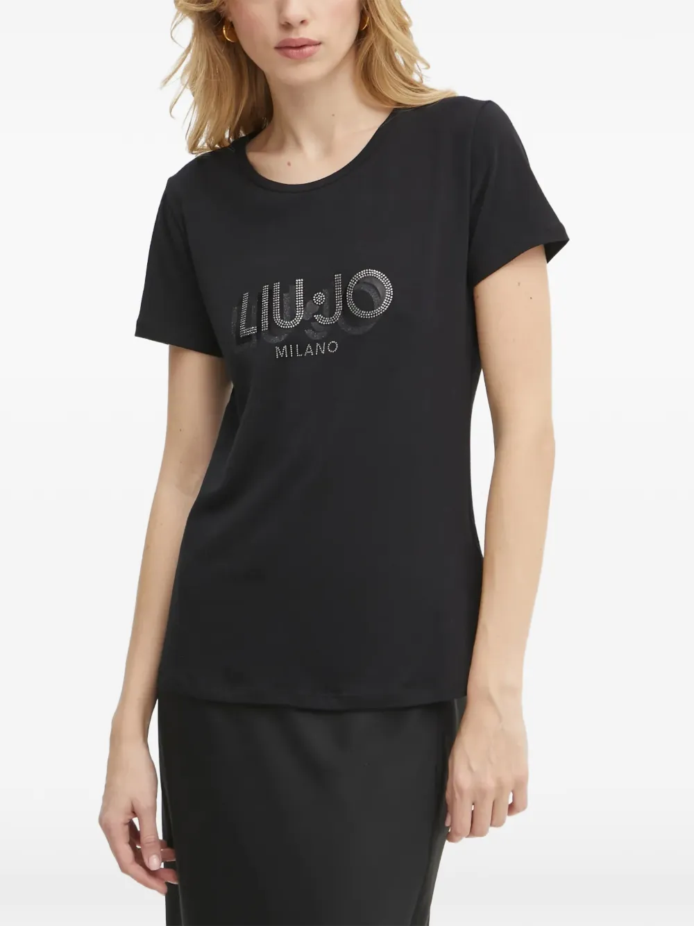 LIU JO logo-print T-shirt - Nero