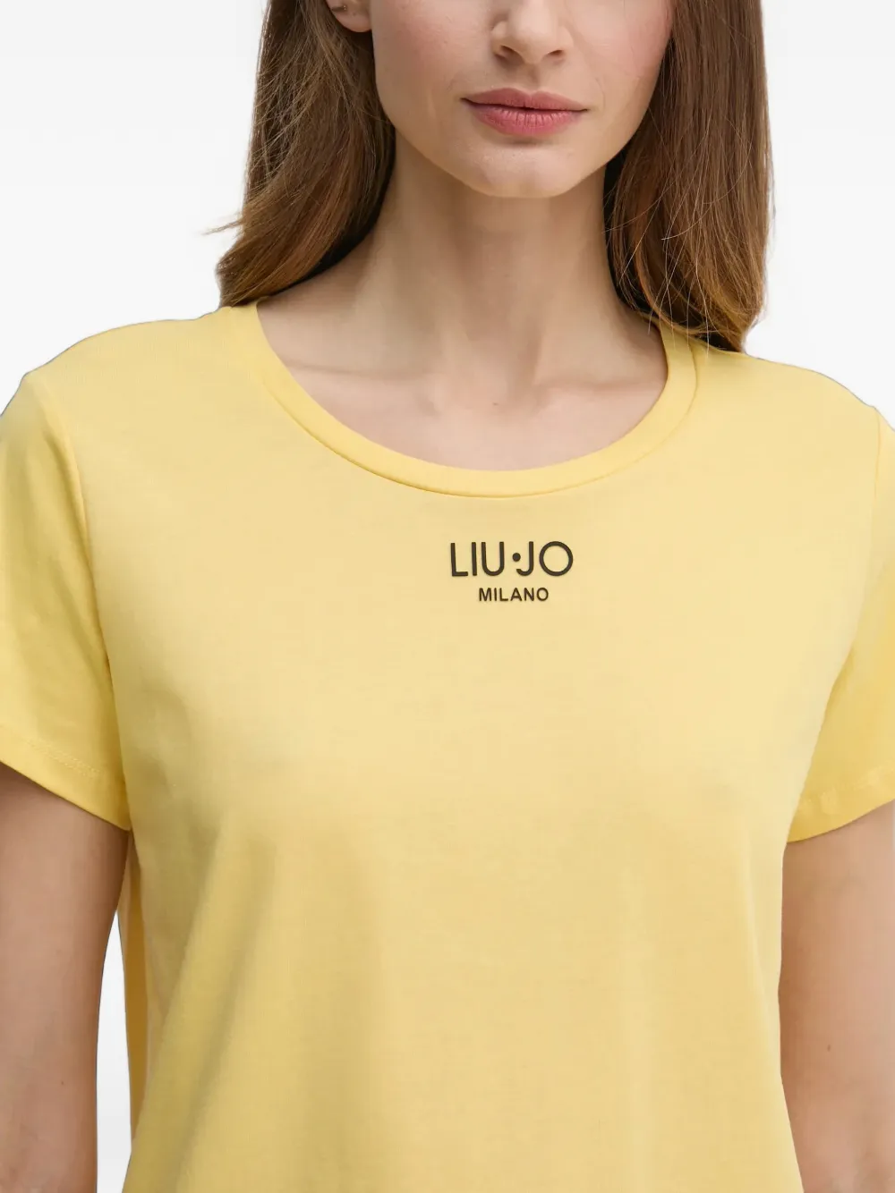 LIU JO T-shirt met logoprint Geel
