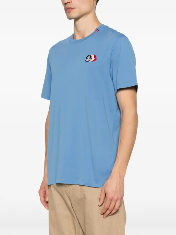Moncler logo-patch T-shirt | Blue | FARFETCH