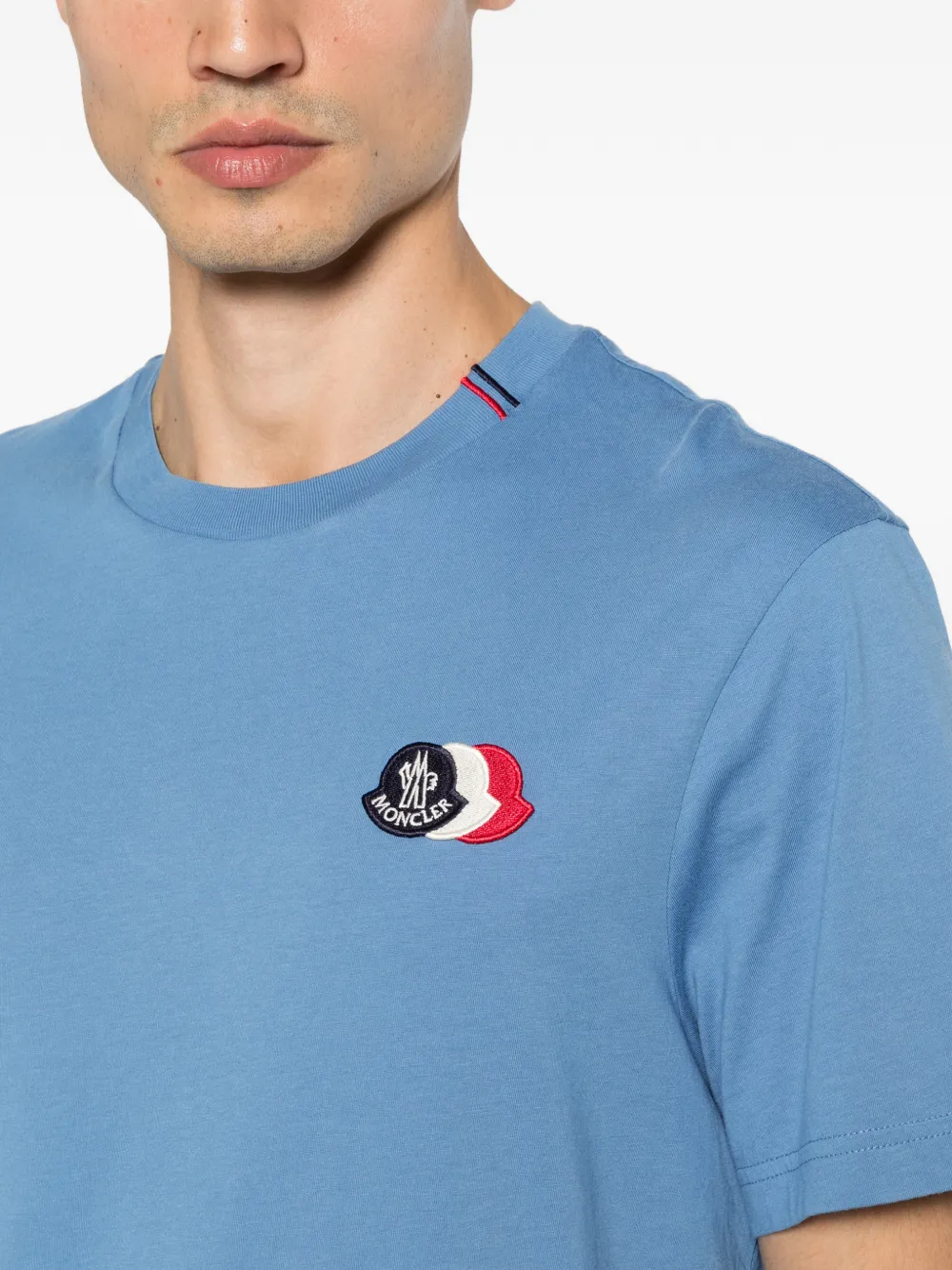 Moncler T-shirt met logopatch Blauw