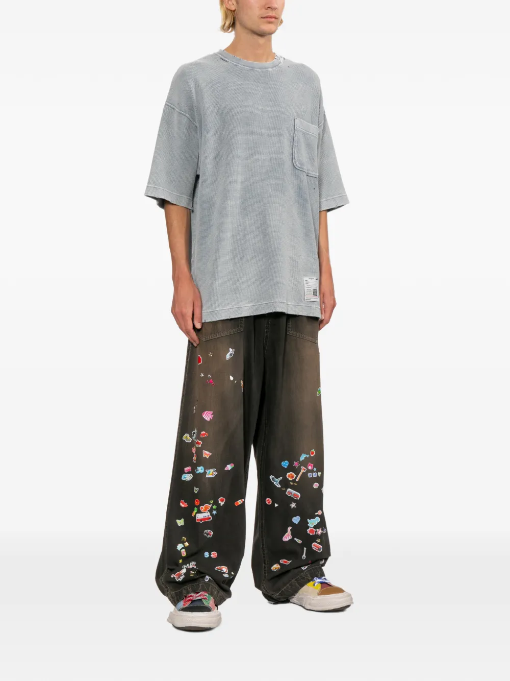 Maison MIHARA YASUHIRO T-shirt met geborduurd logo Grijs