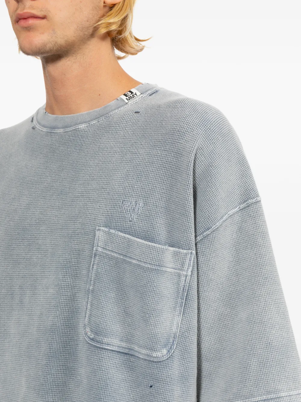 Maison MIHARA YASUHIRO T-shirt met geborduurd logo Grijs