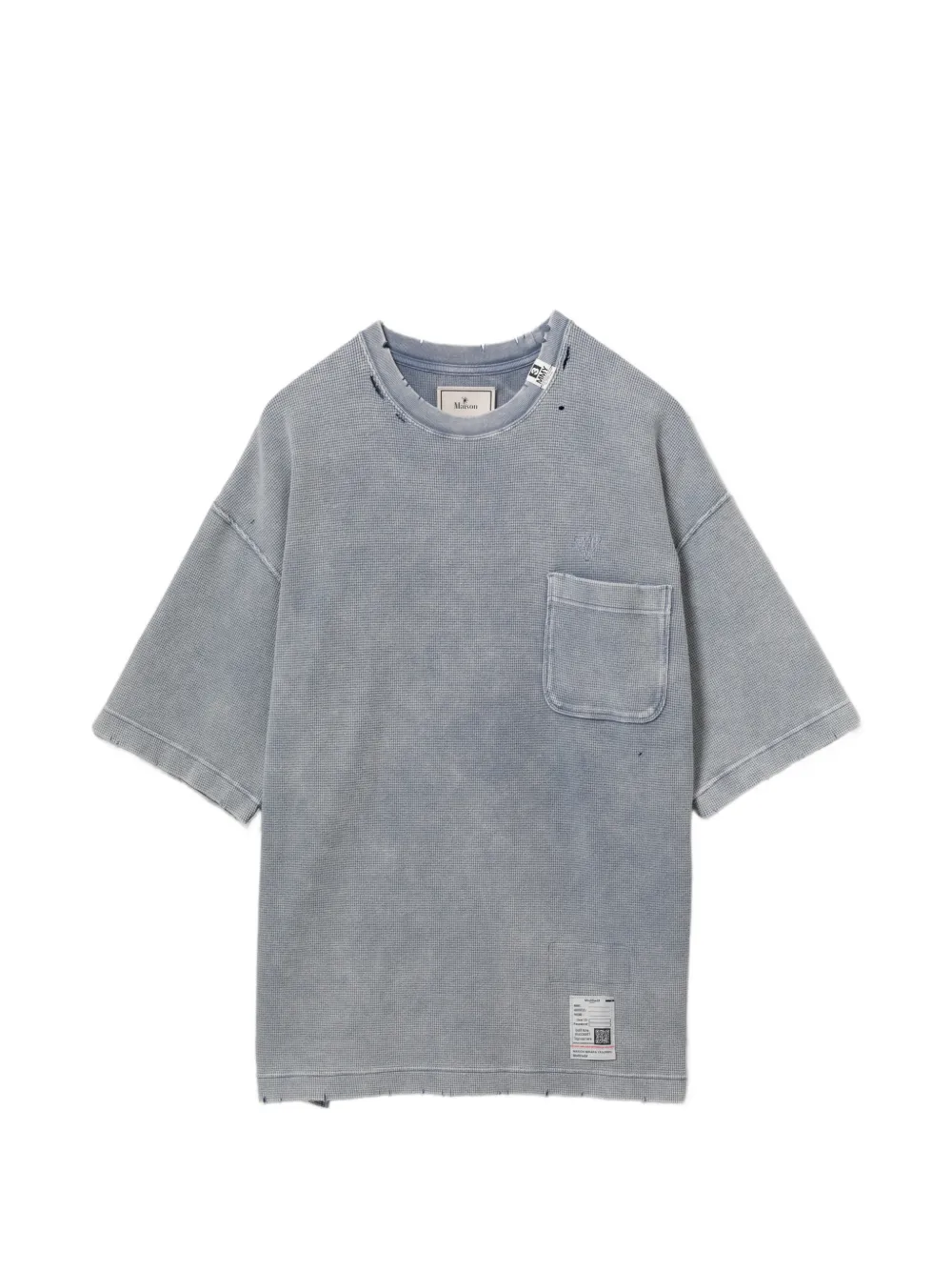 Maison MIHARA YASUHIRO T-Shirt mit Logo-Stickerei - Grau