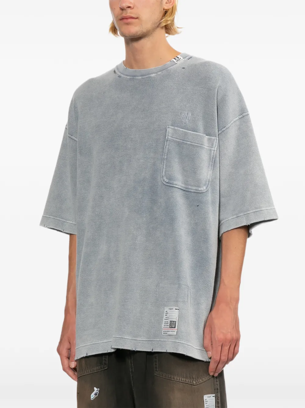 Maison MIHARA YASUHIRO T-shirt met geborduurd logo Grijs