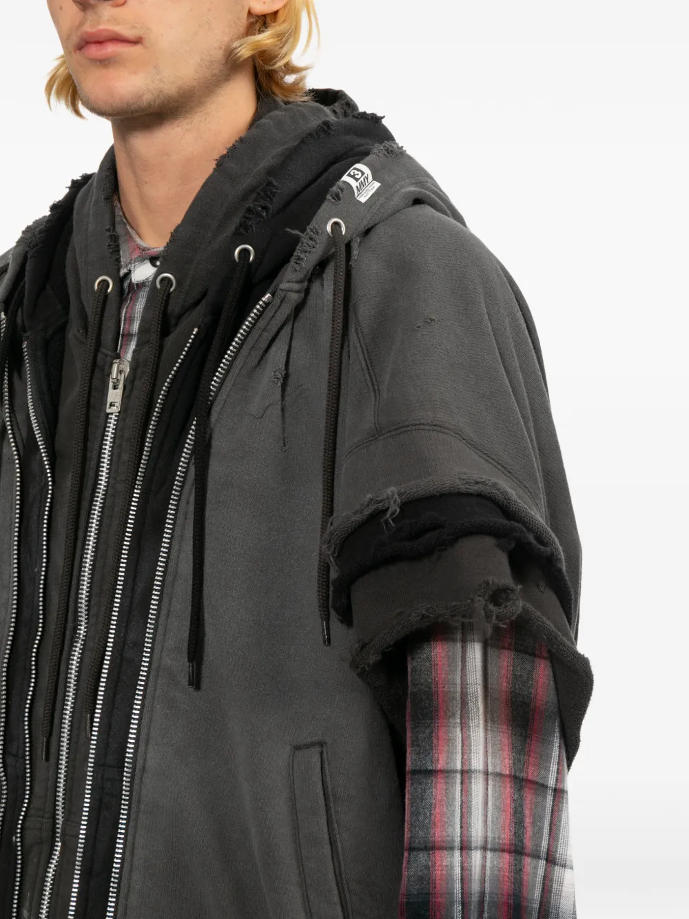 Maison MIHARA YASUHIRO Gelaagde hoodie Zwart