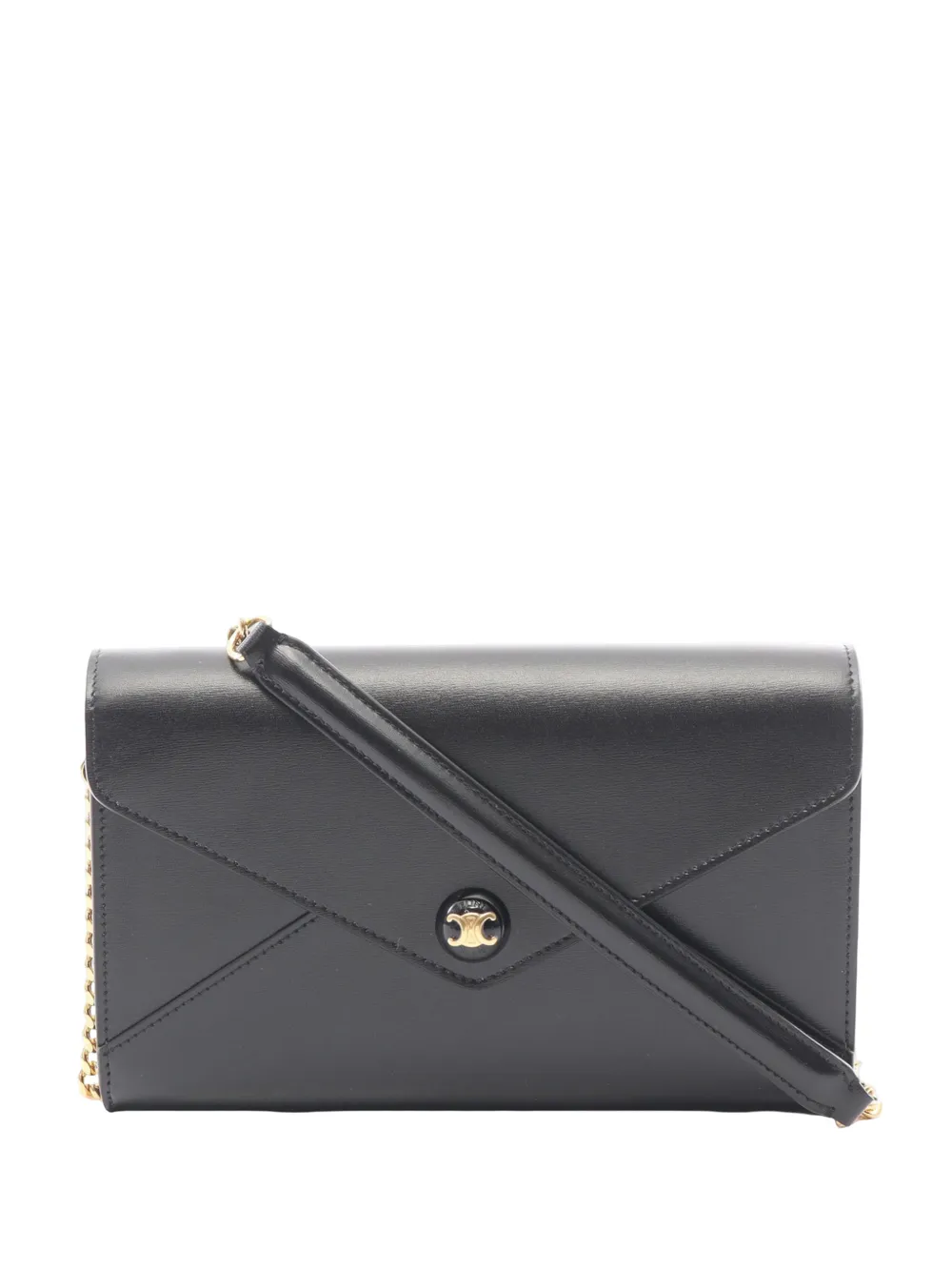 Celine Pre-Owned 2010-2026 Leather Envelope Wallet on Chain crossbody bag - Nero