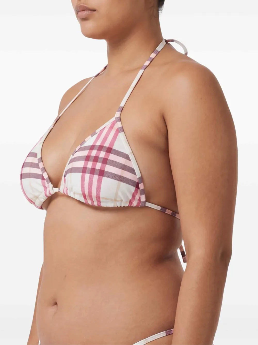 Burberry Geruite bikinitop Beige