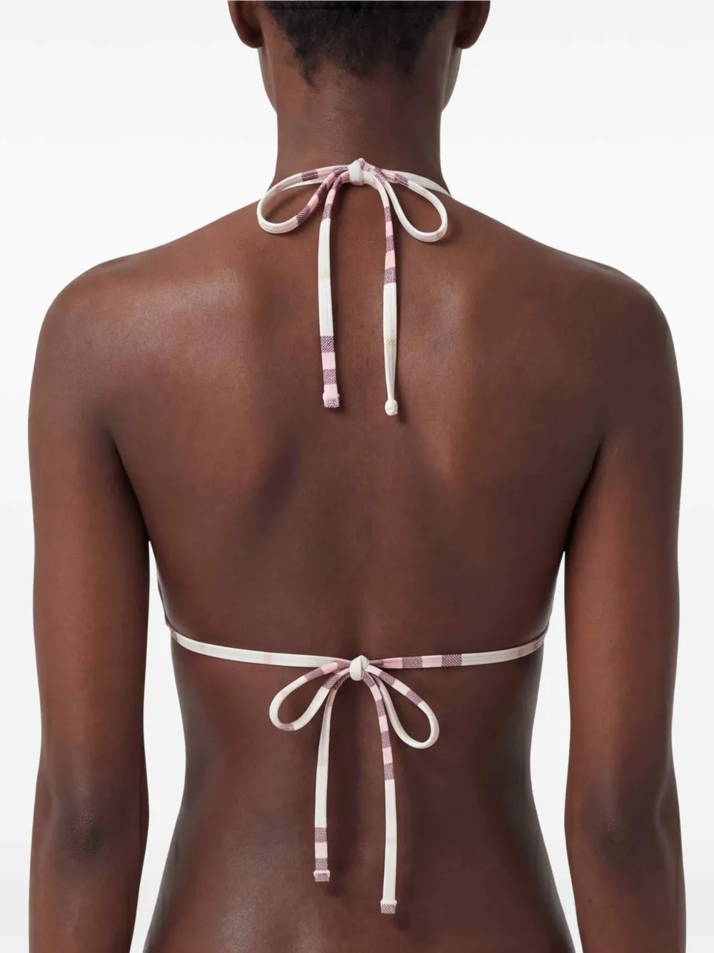 Burberry Geruite bikinitop Beige
